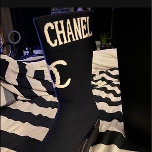Chanel boots new tags still in box beautiful gorgeous pair of black and white.